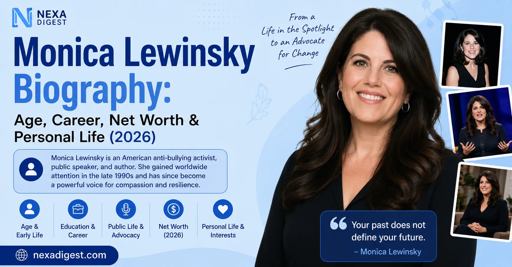 Monica Lewinsky Biography: Age, Career, Net Worth & Personal Life (2026)