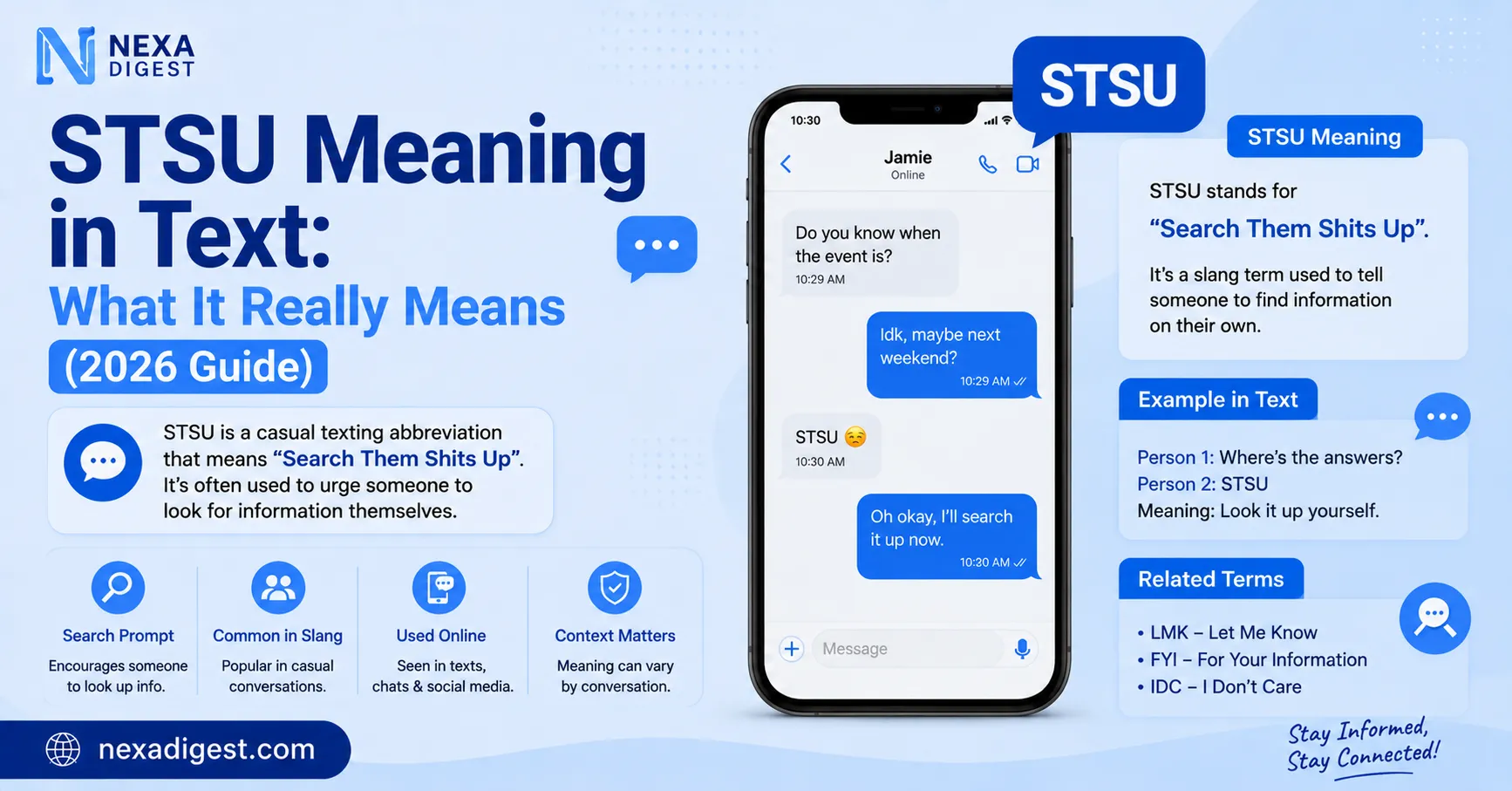 STSU Meaning in Text: What It Really Means (2026 Guide)