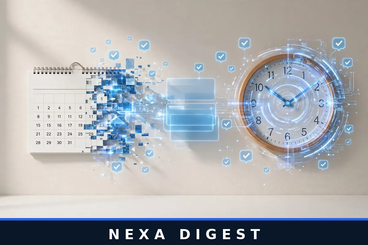 ai productivity tools on a modern desk with glowing automation trails