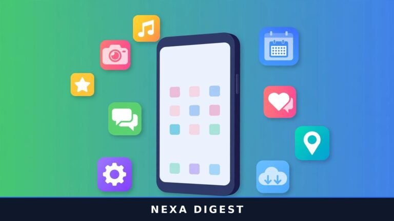 Smartphone screen with colorful app icons representing the best Android apps 2026 picks for productivity, privacy and entertainment.